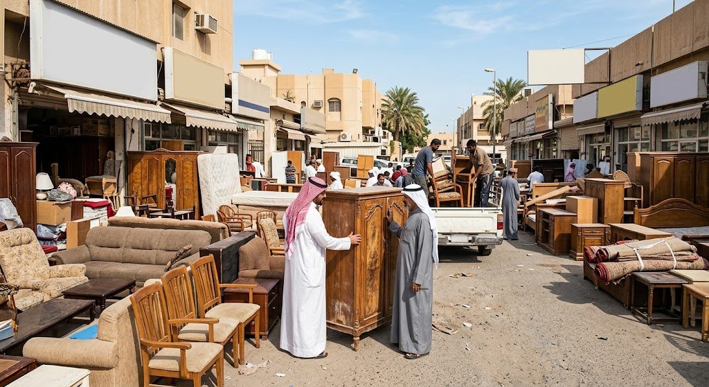 سيارات شحن مجهزة بأدوات تقييم متطورة تنطلق لتلبية طلبات شراء اثاث مستعمل الكويت محلات نشتري اثاث لجميع مناطق البلاد